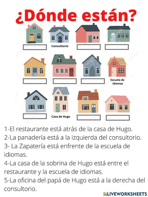 A Poster With Different Types Of Houses In Spanish