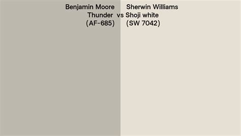 Benjamin Moore Thunder Af 685 Vs Sherwin Williams Shoji White Sw