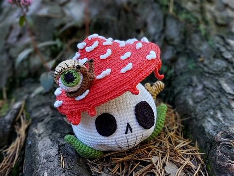 Fantasy Mushroom Crochet Skull Crochet Pattern Mushroom Crochet