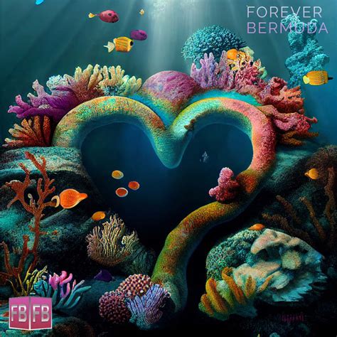 Virtual Art Photo Gallery Rainbow Heart Coral Reefs Forever Bermuda