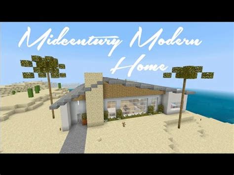 How To Build A Mid Century Modern S Ranch House On Minecraft Youtube