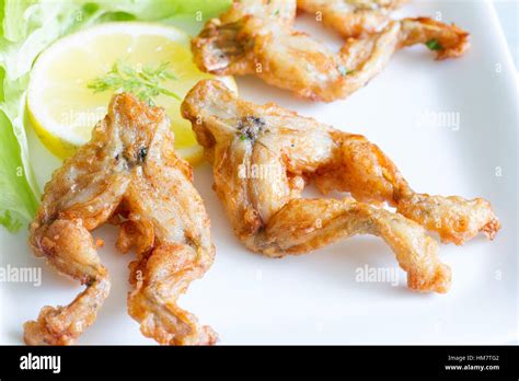 Fried Frog Legs On Plate Food Concept Stock Photo Alamy