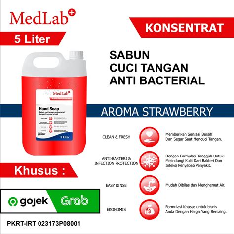 Jual Hand Soap Sabun Cuci Tangan Medlab Konsentrat Liter Khusus