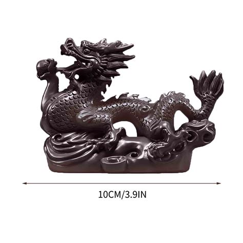 Hmgxay Chinese Feng Shui Dragon Figurine Statue Sculpture For Luck And Successgreen