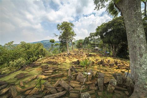 Megalithic Sites Gunung Padang Cianjur West Java Indonesia Stock