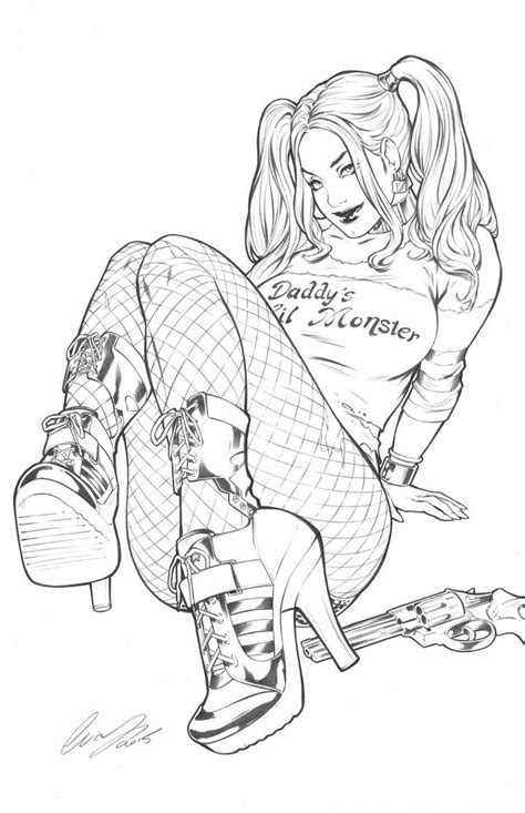 Harley Quinn Dibujo Para Colorear