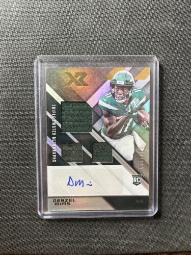 Panini Xr Rookie Triple Swatch Autographs Denzel Mims