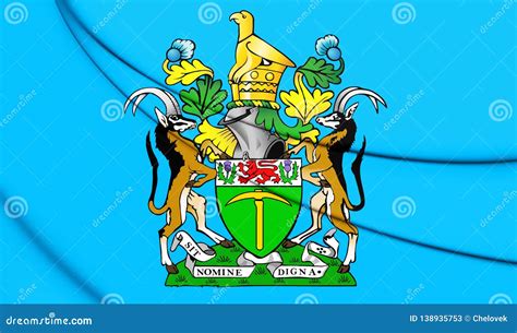 3D Flag of President of Rhodesia 1970-1979. Stock Illustration - Illustration of background ...