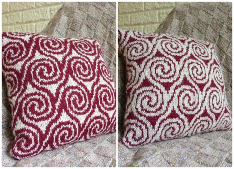 Swirls Fair Isle Free Pillow Knitting Pattern - Knitting Bee