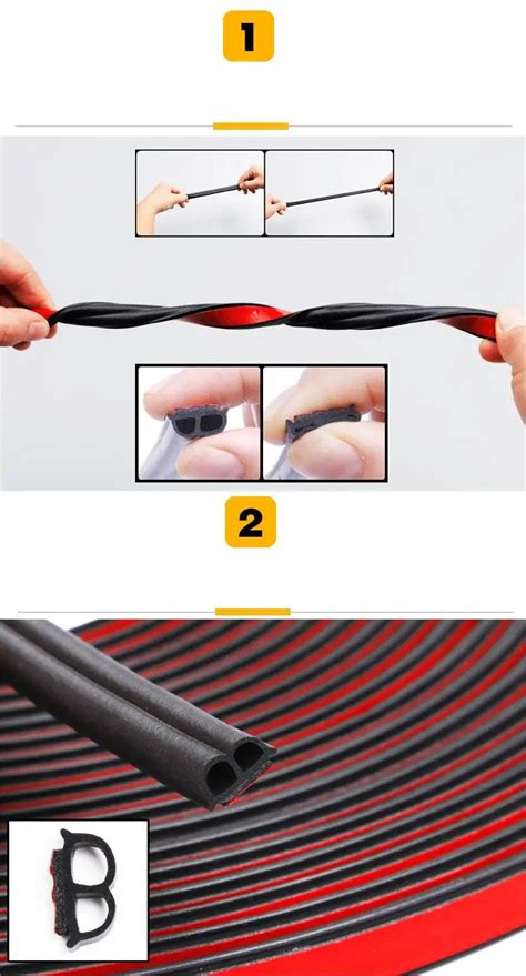 3m Car Seal Strip Factory Self Adhesive Car Door Rubber Sealing Strip