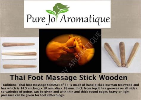 Purejoy Aromatique Wood Thai Foot Massage Sticks Set Of 3 At Rs 600