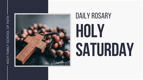 [Daily Rosary Meditations] Holy Saturday - YouTube