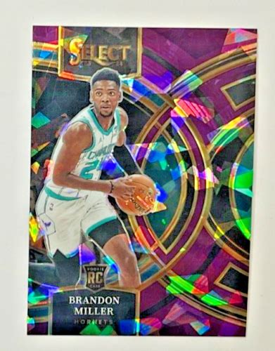 Panini Select Brandon Miller Rc Premier Purple Cracked Ice