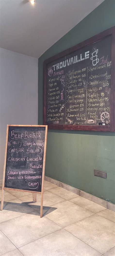 Menu At Trouvaille Kochi