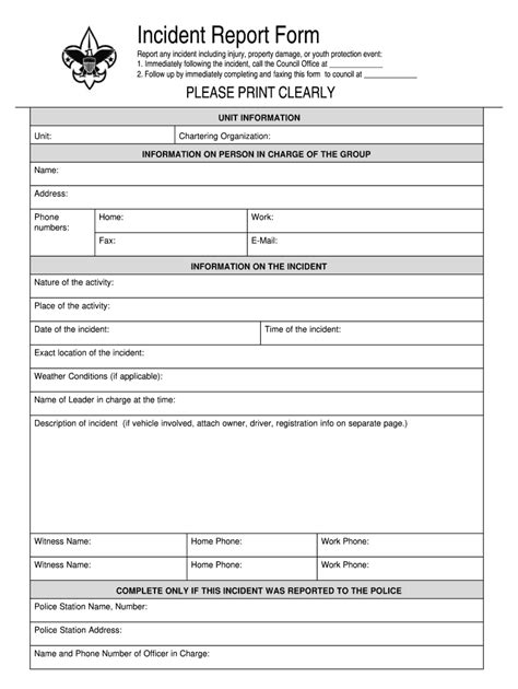 Incident Report Pdf Fill Online Printable Fillable Blank PdfFiller