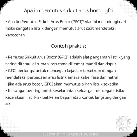 Apa Itu Pemutus Sirkuit Arus Bocor Gfci