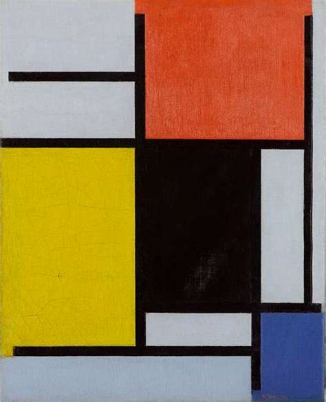 Composition With Red Yellow Black Blue And Grey By Piet Mondrian