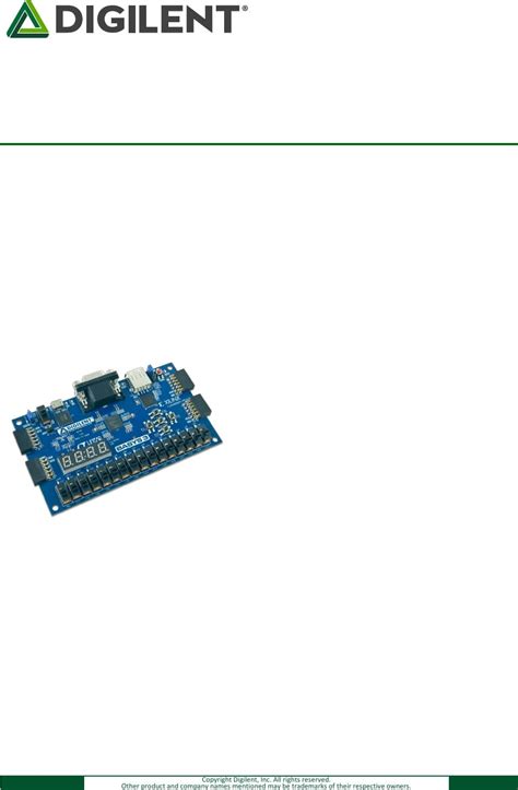 Basys 3 Fpga Board Reference Manual