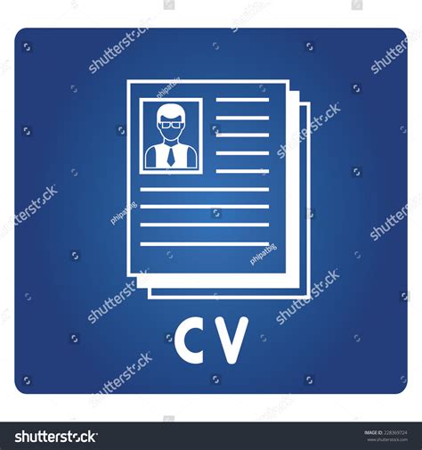 Cv Curriculum Vitae Resume Stock Vector Royalty Free 228369724