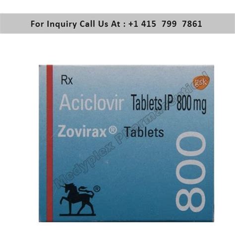 Aciclovir Zovirax 800 5 Tablet S Treatment Varicella And Herpes At