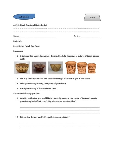 Drawing Of Native Basket Pdf