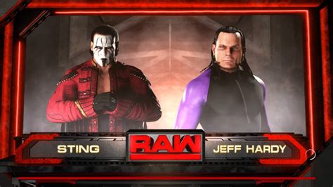 Wwe K Pc Sting Vs Jeff Hardy Rematch Youtube