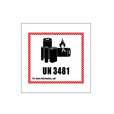 UN3481 Lithium Battery Handling Label – Gobo Trade Ltd.