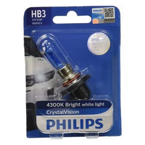 Philips HB3 9005 P20d Crystal Vision Car Headlight Bulb Warm White