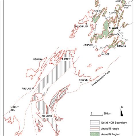 A simplified geological map of the Aravalli Range based on 'The making ...