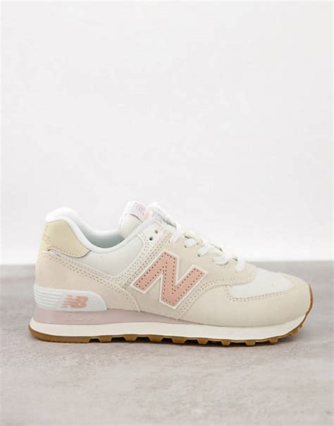 New Balance 574 Pink White Sale Online