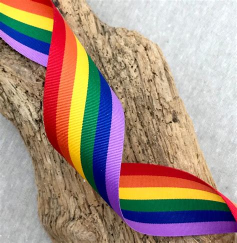 Rainbow Ribbon Lgbtq Pride Ribbon 10mm 15mm 25mm 35mm Etsy