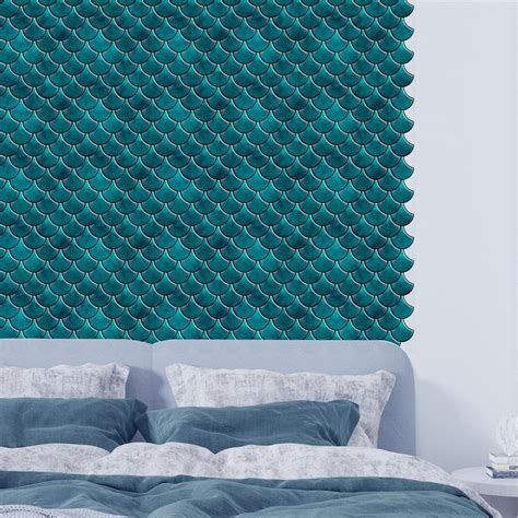 Teal Blue Peel And Stick Wall Tile Kitchen Backsplash Tiles Etsy