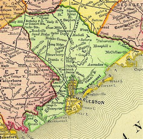 Berkeley County, South Carolina - Historical Maps