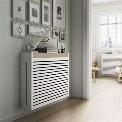 Modern Floating White Radiator Heater Cover Nordic One Or Two Wood Drawers