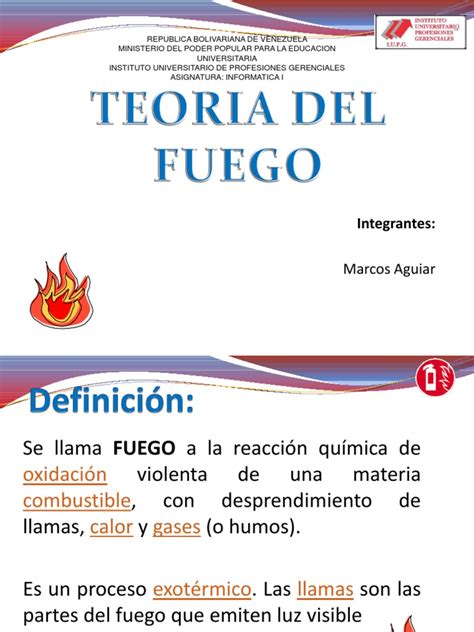 Teoria Del Fuego Pdf Combustibles Ciencias Fisicas