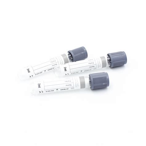 Grey Top Ml Ml Ml Vacuum Sodium Fluoride Glucose Blood Collection