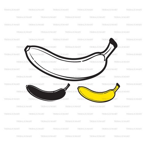 Banana Cut Files For Cricut Clip Art Eps Svg Pdf Png Dxf Jpeg Etsy