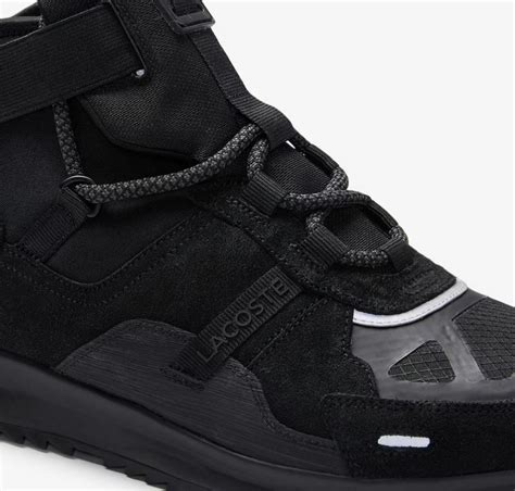 Mens Lacoste Run Breaker Black High Top Sneaker Black Tactical Boots Ebay