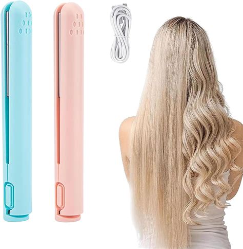 Mini Dual Purpose Curling Iron Cordless Hair Straighteners Curler