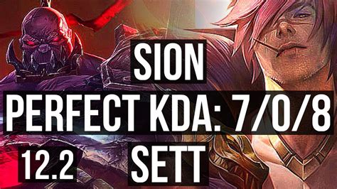 Sion Vs Sett Top 708 Rank 9 Sion 11m Mastery Godlike 300