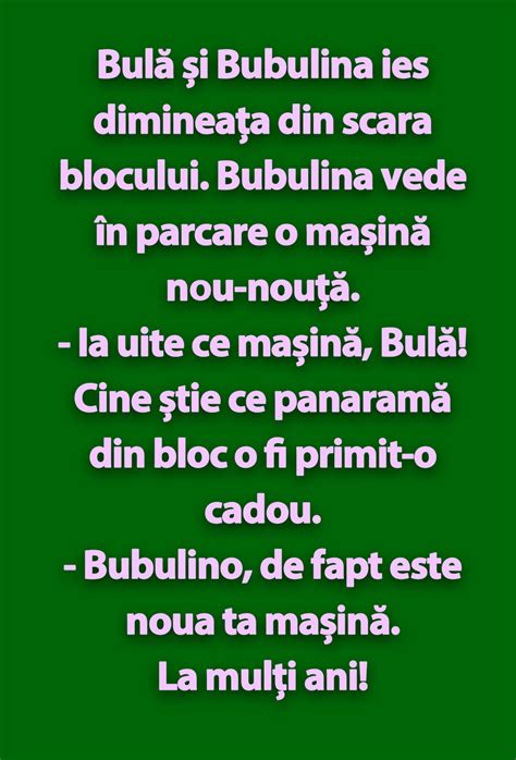 BANC Bulă Bubulina și mașina nou nouță