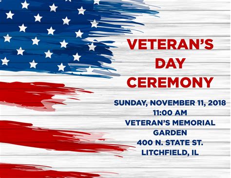 Veterans Day Ceremony The City Of Litchfield