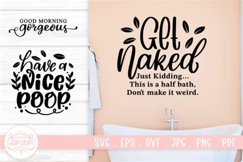 Bathroom Quotes Svg Cut File Graphic By Dapiyupi Creative Fabrica