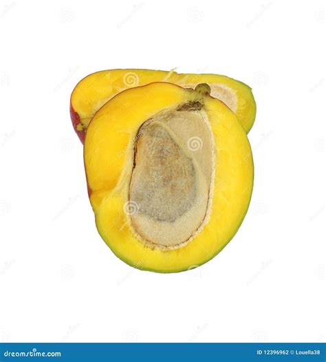 Cut Mango Stock Photo Image Of Stone Yellowish Colorful 12396962