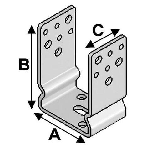 Embase De Poteau A Boulonner Type EPU 71 A X B X C X Ep 71 X 125 X 60