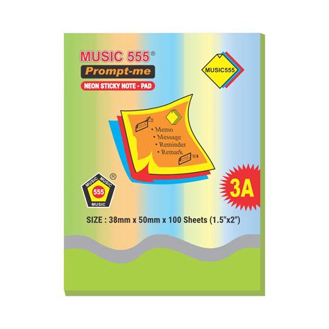 X Prompt Me Neon Sticky Note Pad Bharani Industries