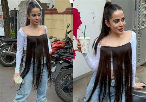 Urfi Javed Puts Fake Hair On Her Top Video Gone Viral