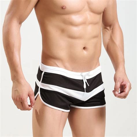 European Size Men Sports Swimming Trunks Swimwear Swim Drawstring