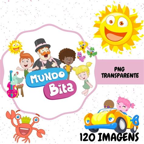 Kit Digital 120 PNG MUNDO BITA Fundo Transparente Elo7