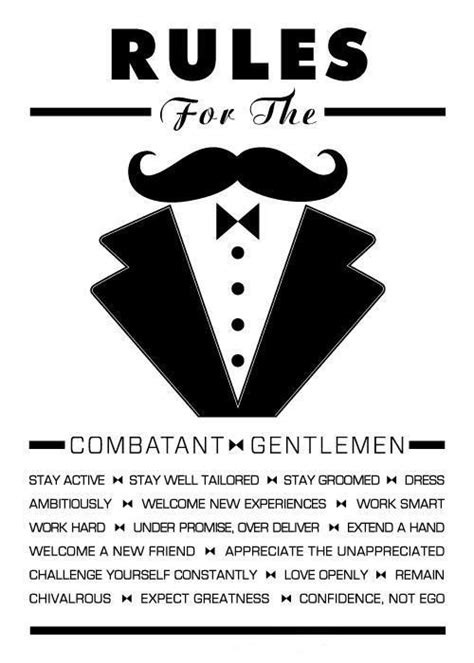 Gentlemens Guide Gentleman Gentleman Rules